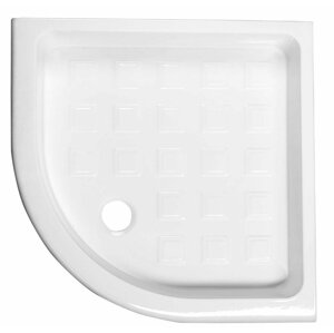 Kerasan RETRO keramická sprchová vanička, čtvrtkruh 90x90x20cm, R550, bílá
