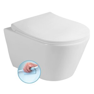 Sapho AVVA závěsná WC mísa, Rimless, 35,5x53cm, bílá