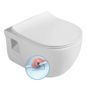 Sapho BRILLA závěsná WC mísa, Rimless, 36,5x53cm, bílá