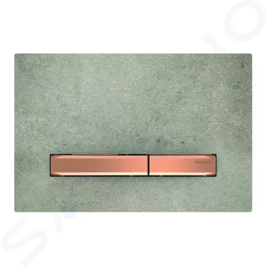 Geberit Sigma50 Ovládací tlačítko pro 2 množství splachování, dekor betonu/červené zlato 115.670.JV.2