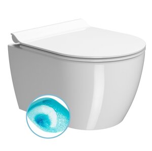 GSI PURA SHORT závěsná WC mísa, Swirlflush, 35x46 cm, bílá ExtraGlaze