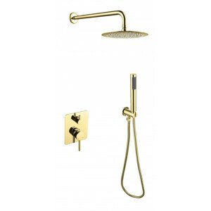 BESCO Podomítkový sprchový set SLIM ILLUSION II - Zlatá barva (s tenkou sprchou Slim)