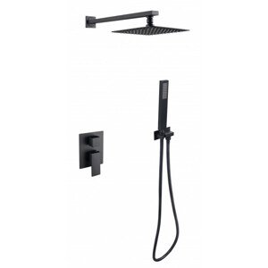 BESCO Podomítkový sprchový set SLIM MODERN/VARIUM II - Černá matná (s tenkou sprchou Slim)