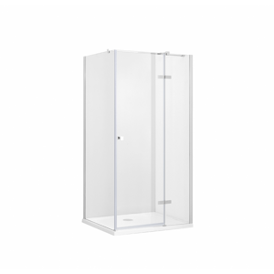 BESCO Čtvercový sprchový kout PIXA 90 x 90 cm, bezrámový, zpevňující vzpěry, pravé dveře