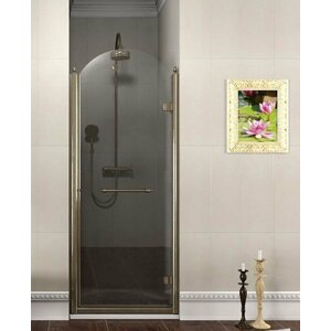 Gelco ANTIQUE sprchové dveře otočné, 900mm, pravé, ČIRÉ sklo, bronz
