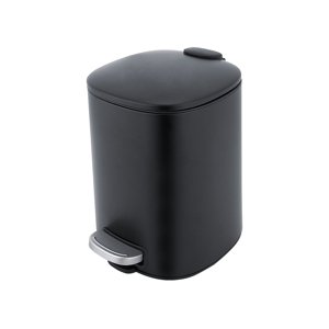 Nimco Odpadkový koš KOS9005 - 5 litrů, černý matný oválný čtverec (KOS9005-90), Soft Close zavírání