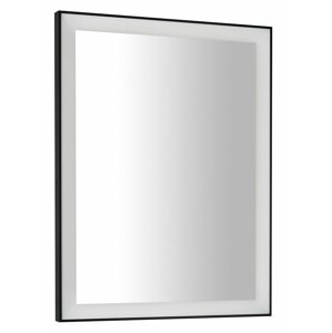 Sapho GANO zrcadlo s LED osvětlením 60x80cm, černá