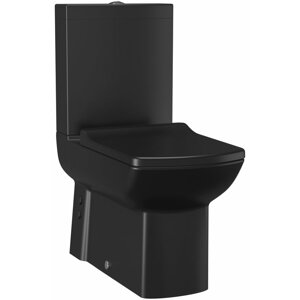 Creavit LARA WC kombi, spodní/zadní odpad, černá mat - SET(LR360-11SM00E-0000/1 ks, IT5130/1 ks, LR410-00SM00E-0000/1 ks)