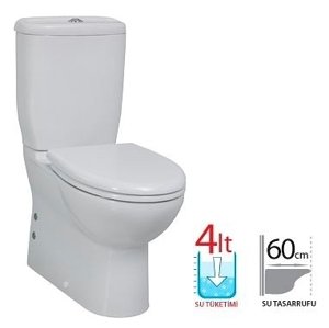 Creavit SEDEF SD3842 - kombinovaný WC klozet UNI s integrovaným bidetem
