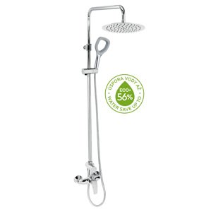 Novaservis Metalia Eco +  SETECO/57,0 - sprchový pákový úsporný set s horní sprchou a ruční sprchou  - 10,5 / 7,1 litru/min (SETECO/57,0)