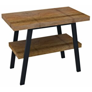 Sapho TWIGA umyvadlový stolek 80x72x50 cm, černá mat/old wood - SET(VC442/1 ks, AV088/1 ks, AV778/1 ks)